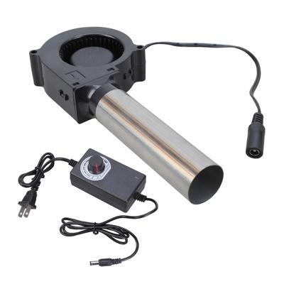 Kit Eficient Suflantă de Aer Ajustabilă 12V Cu Conductă Metalică Pentru Gătit la Grătar, Aprinderea Focului și Ventilație Interioară