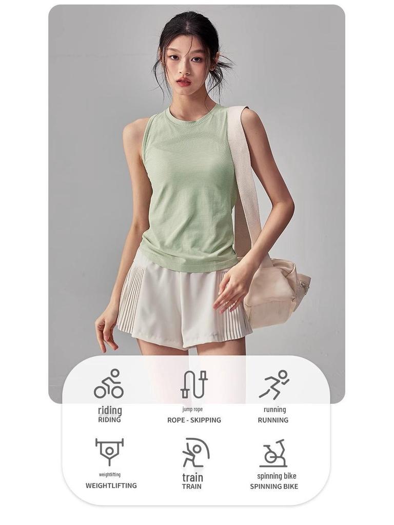 Women's Quick-Dry Yoga Tank: Slimming, Elastic, Sleeveless Sports Top for Summer Fitness and Running