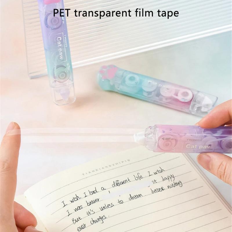 1pcs Double Ended Correction Lovely Cute Cat Design Dual Function Easy To Use Convenient Correction Portable Stationery