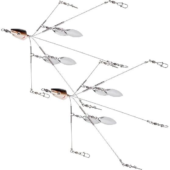 SF 4/8 Blades Alabama Rigs Umbrella Fishing Rigs Lure for Bass Fishing Bait Rigs 9.1inches/23cm