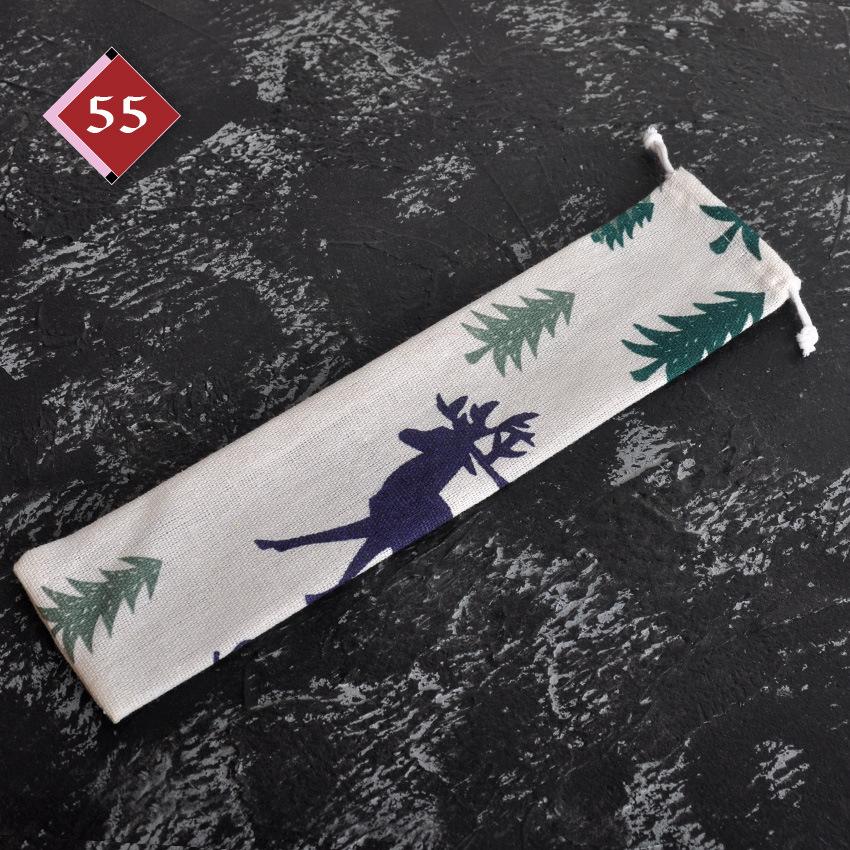 1pc Portable Utensil Pouch Japanese Drawstring Bag for Straw Spoon Chopstick Travel Cutlery Organizer Lightweight