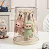 Labubu Rotating Display Box: Transparent Plush Doll Figurine Pendant Blind Box Stand