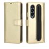 For Samsung Galaxy Z Fold 7 6 5 & 4 & Fold 3 Crazy Horse Pattern Wallet Leather Flip Card Slot Cover Case with Pen Slot