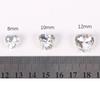 20pcs 8 10 12 Mm Crystal Glass Necklace Charms Beads Colorful Heart Earring Pendants for DIY Bracelet Findings Jewelry Making
