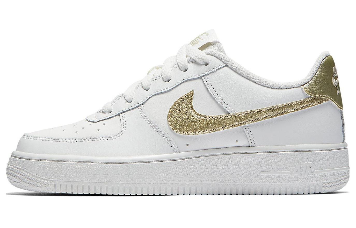 

Nike Air Force 1 Low Summit White Metallic Gold GS 314219-127 36.5