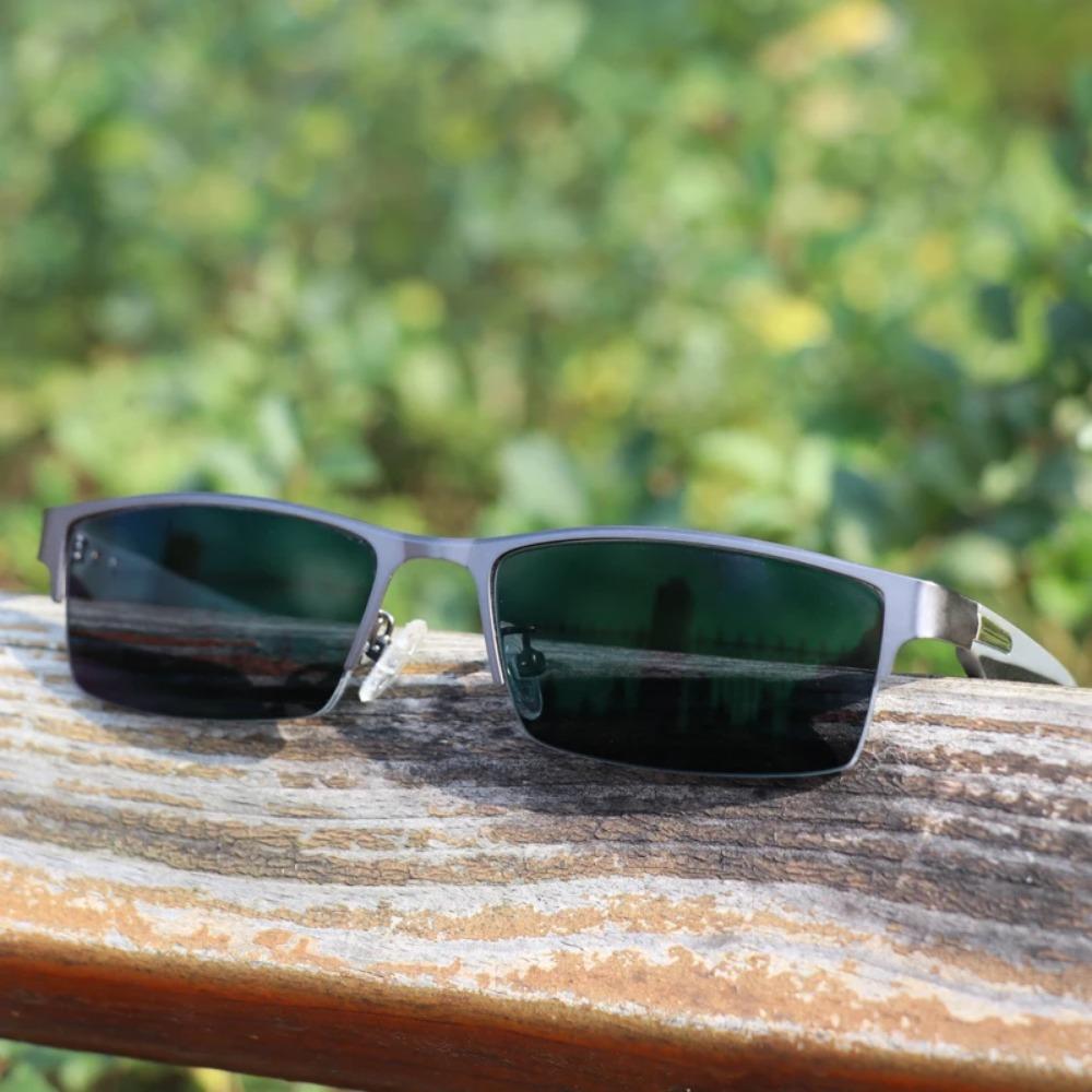 Sun Photochromic Myopia Eyeglasses Optical Men Student Finished Myopia Eyewear Prescription Glasses Frame Half Rim -1.0 -4.0
