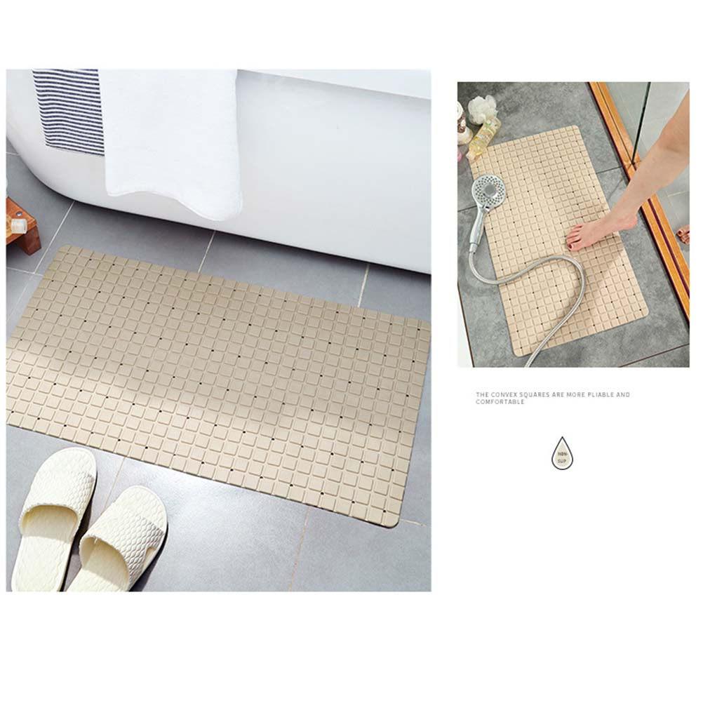 Non-Slip Bath Mat for Shower Tub PVC Anti-Slip Suction Cup Floor Mat Textured Surface Comfortable Cushioned Foot Massage Safe