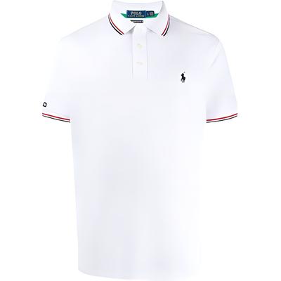 Polo Logolu Çizgili Kısa Kollu Polo Gömlek Erkek üst Beyaz 710792813-002