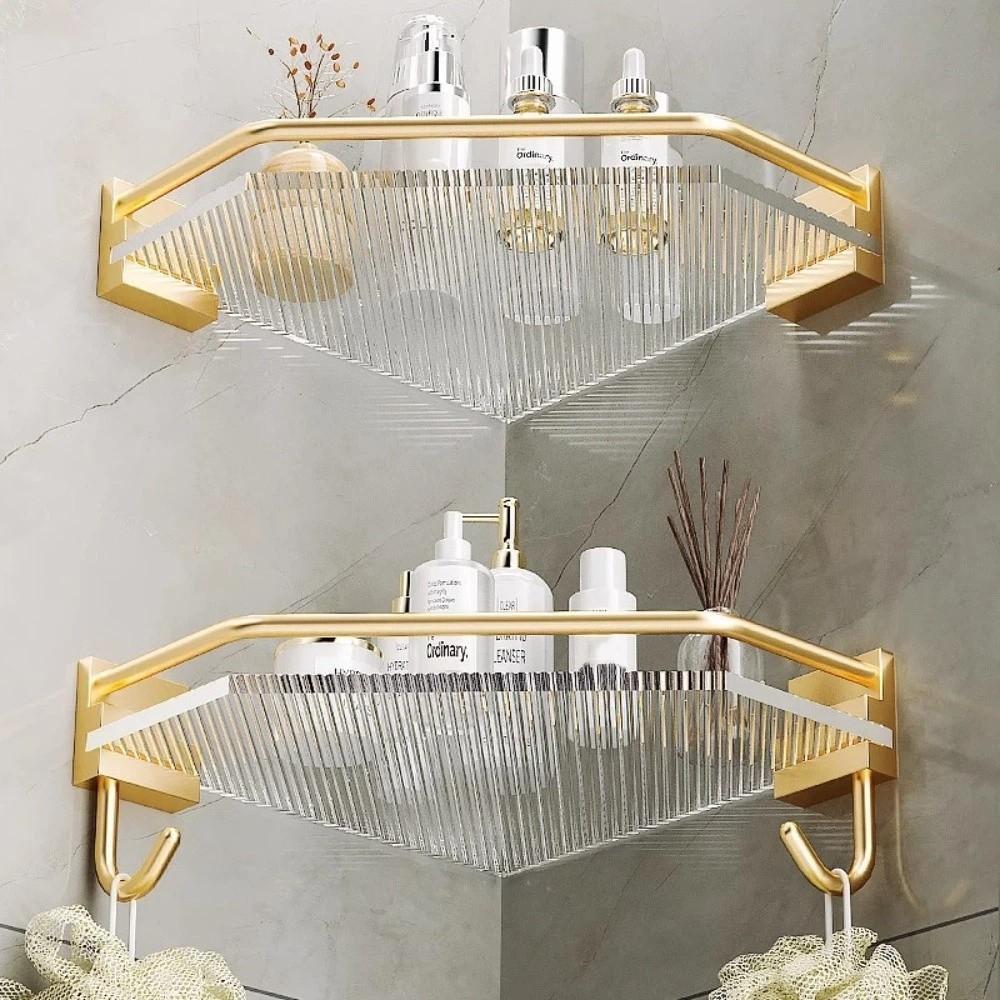 Detachable Bathroom Shelves Wall-mounted Triangle Storage Rack Corner Shower Rack Bathroom