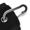 Golf Towel with Carabiner Hook Microfiber Double-Sided Velvets Black Cotton for Active Player