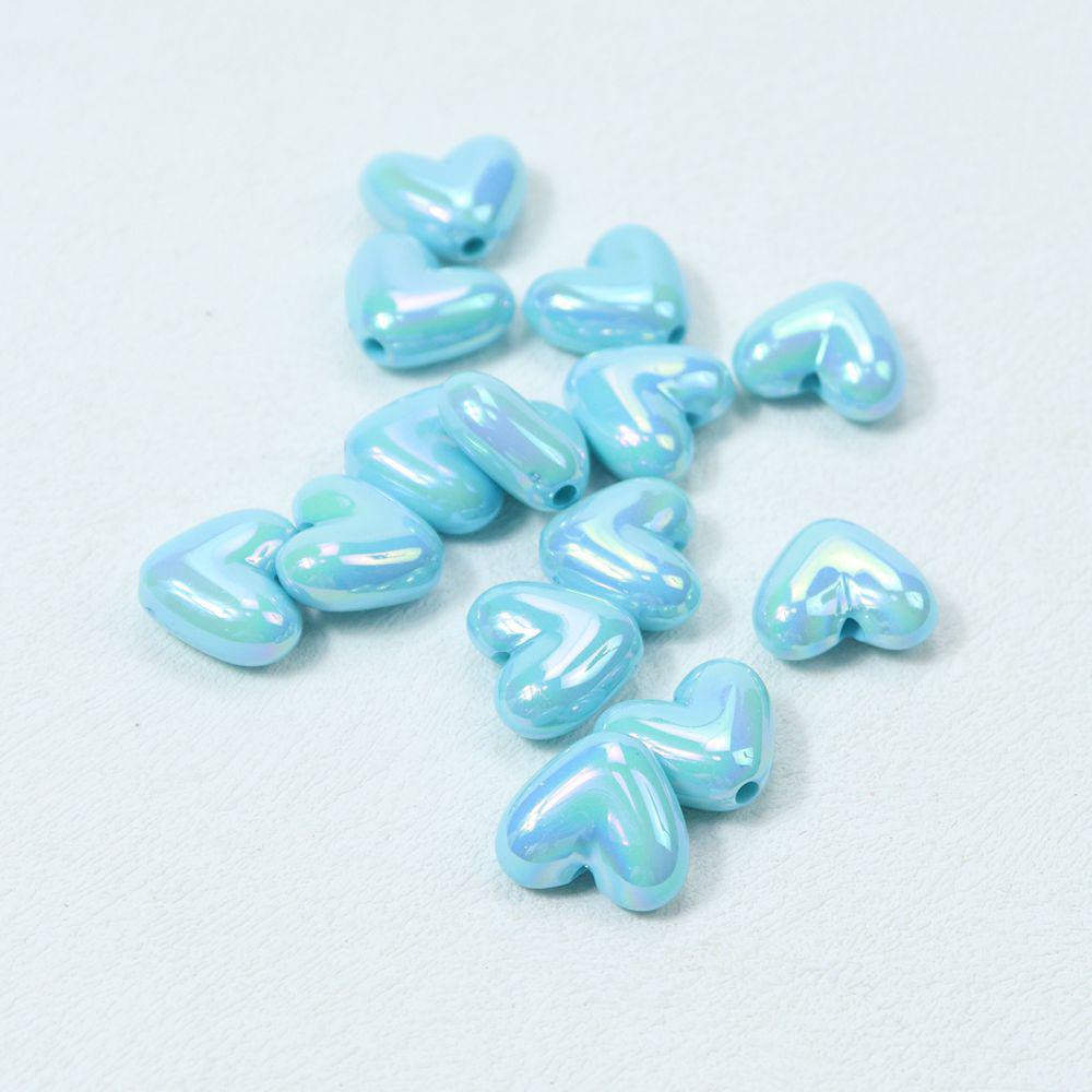 Colorful Heart Beads for DIY Phone Chains, Bracelets, Car Ornaments, and Clothing Accessories