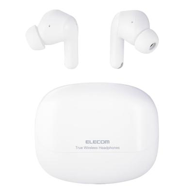 ELECOM Wireless Earphones Bluetooth Cancelling Earplug Latency Sound Up To 7 Hours Playback Time IPX4 AAC Compatible White 5.4 [Noise Mode/Digital