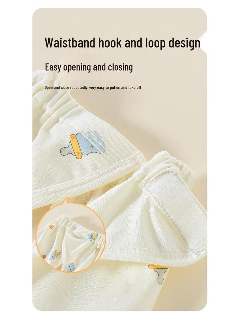 Herbst Baby Baumwollkleidungsset: Neugeborenen Klettanzug mit offenem Schritt