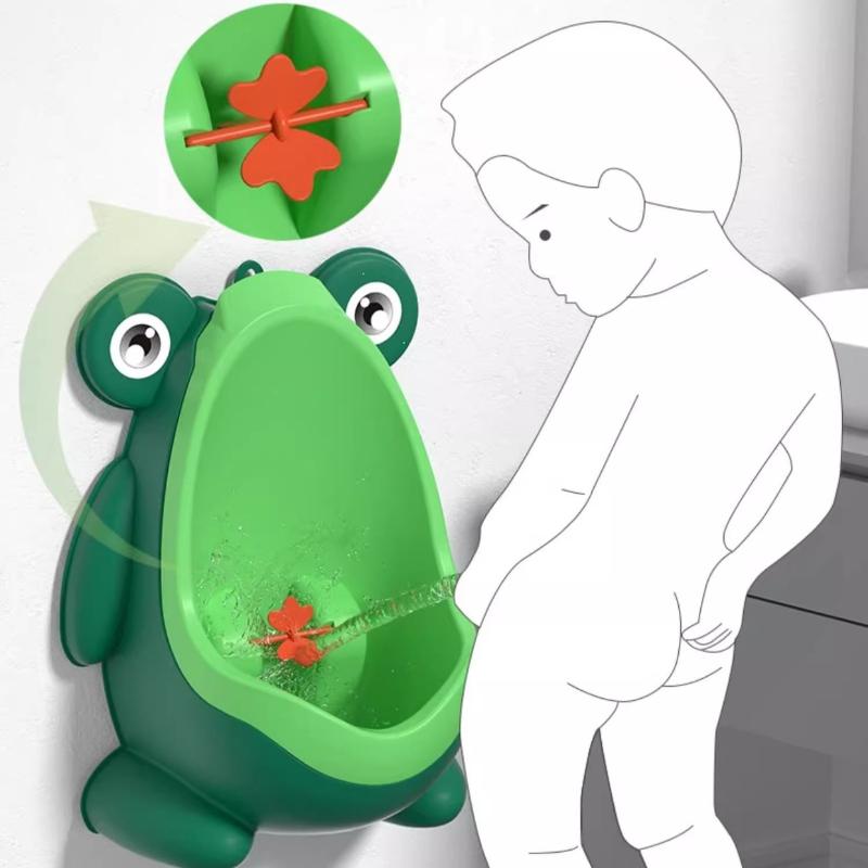 Frog Potty Training For Boys With Fun Target Game, Wall-Mounted Pee Trainer For Easy & Clean Learning