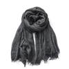 Fashion Striped Cotton Linen Scarf for Men Women Autumn Winter Long Soft Shawls and Wraps Short Tassel Bufanda Male Accessories