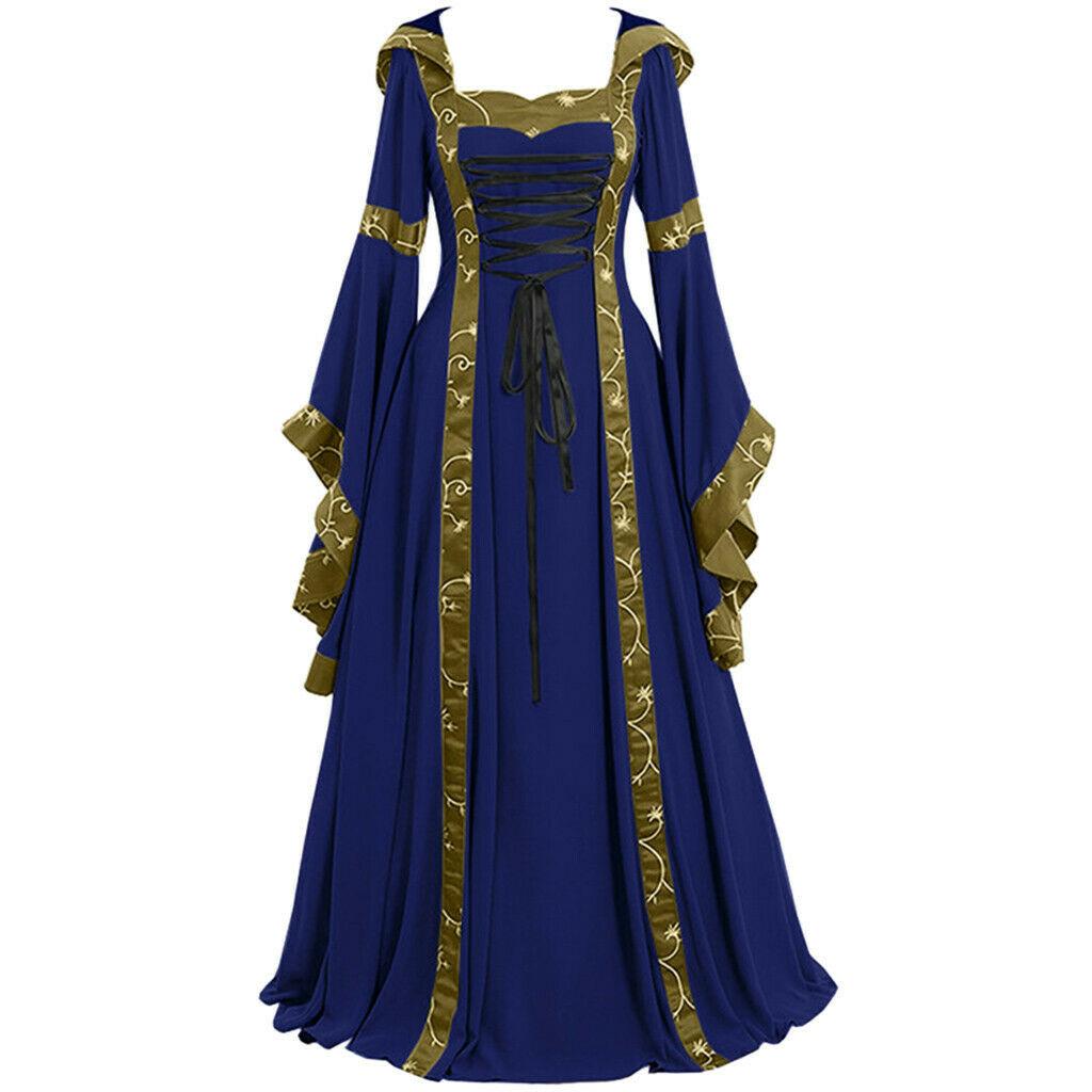 Costume Cosplay Da Donna, Abito Medievale A Maniche Lunghe Celtico