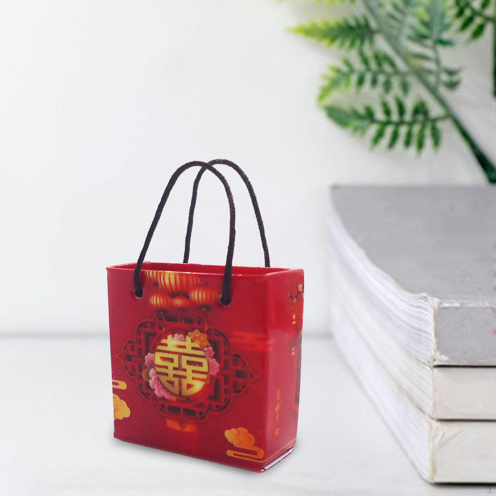 

Подарочный пакет для кукольного домика 1/12, сумки с ручками 1:12, коробка, упаковочная сумка