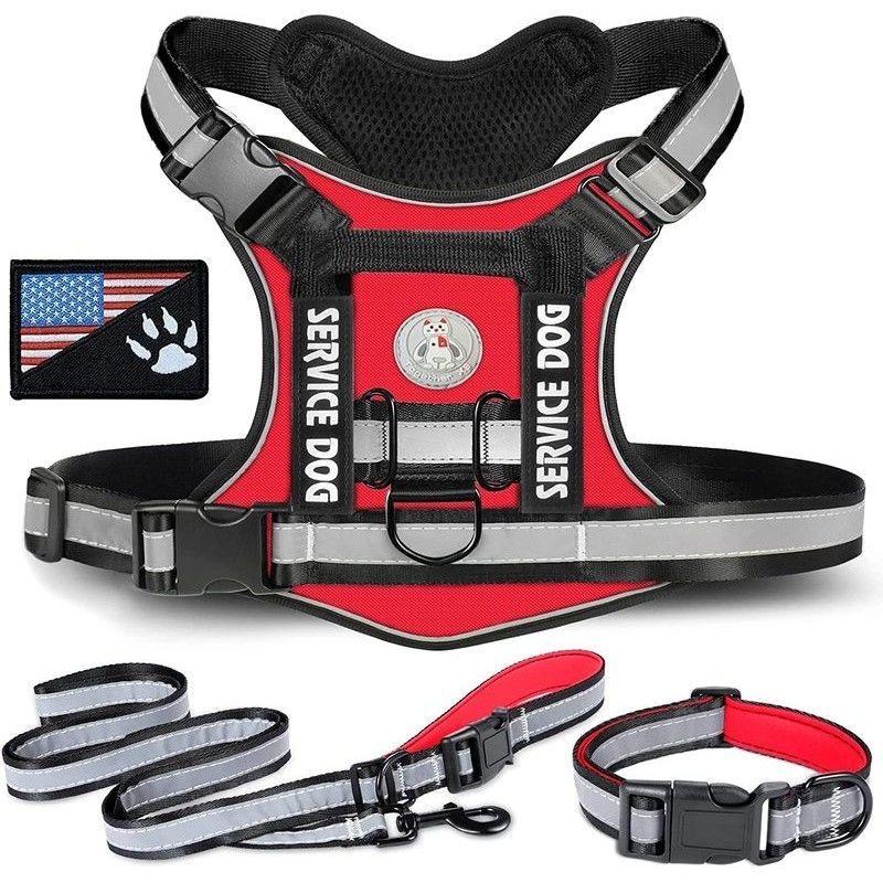 Dobermann Hundegeschirr Halsband Leine Set Spaziergang Haustier Weste Geschirre für mittelgroße große Hunde Deutscher Schäferhund mascotas Kette Zubehör