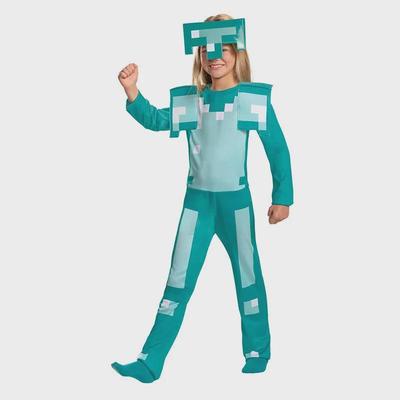 "Halloween Kids’ Minecraft Diamond Armor Costume - One-Piece"