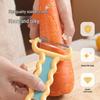Dopamine Wave Peeler: Cute Patterned Fruit & Veggie Knife for Peeling & Skinning