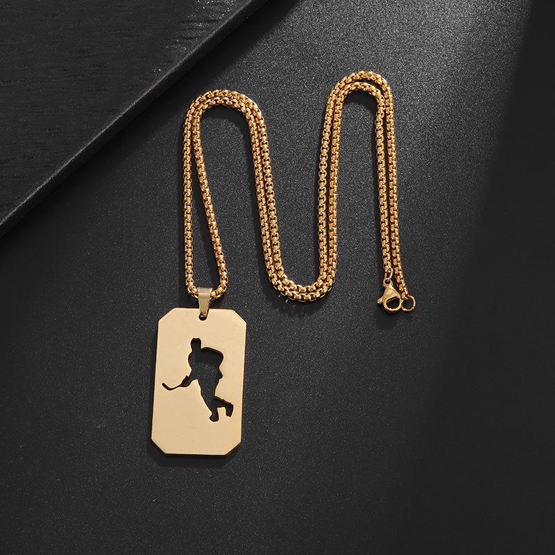 

Подвеска-ожерелье из нержавеющей стали Golf Hollow Square Brand