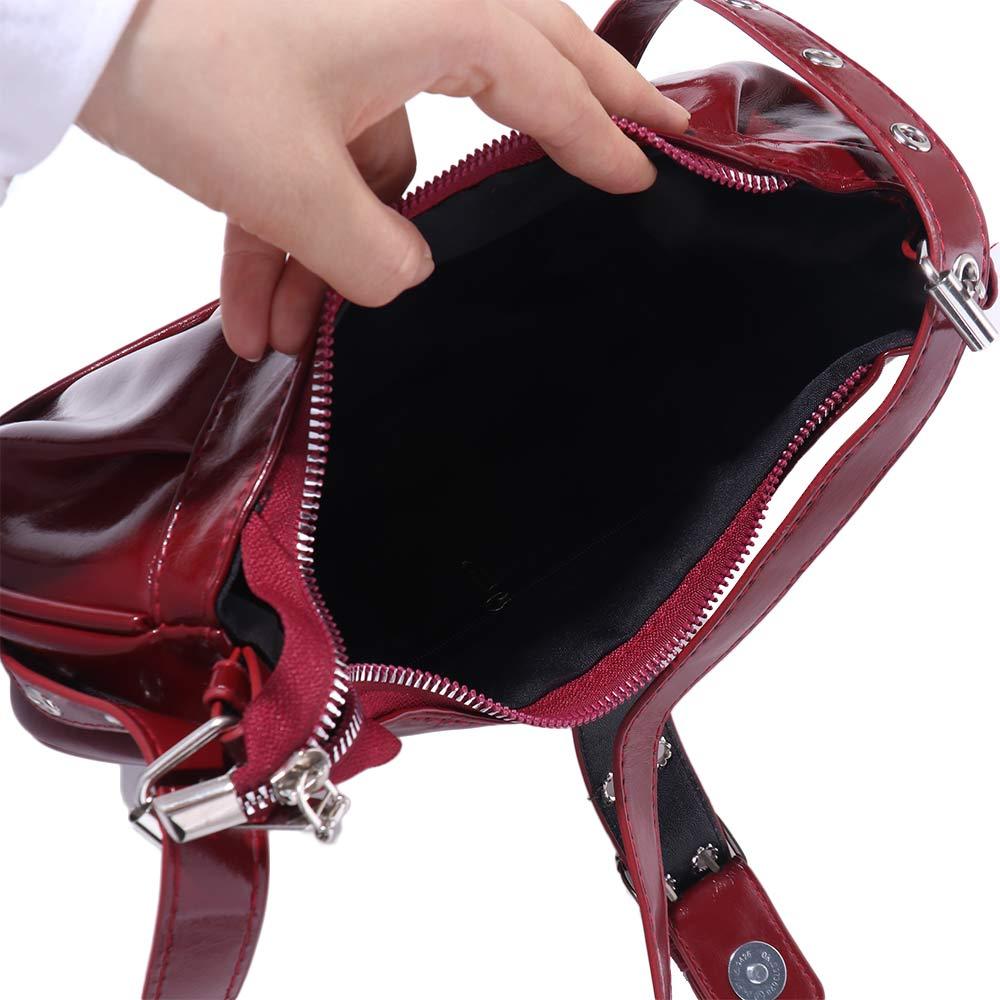Vintage Y2k Shoulder Bag Pu Leather Spicy Girl Handbag Fashion Buckle Armpit Bag  Women