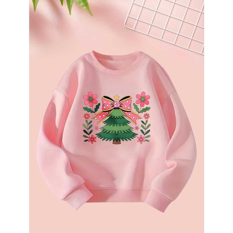 2025 10 5 Christmas Tree Girls Autumn and Winter Fashion Sweatshirt Creative Christmas Elements
