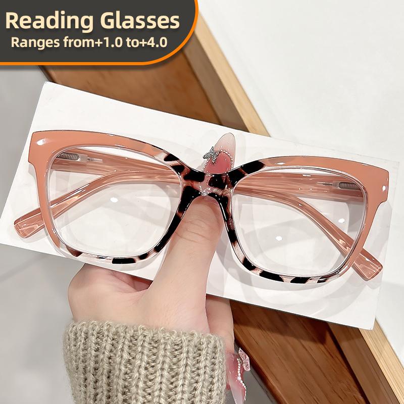 New Retro Classic Square-Framed Reading Glasses With Gradient Color Matching Trendy And Fashionable Reading Glasses