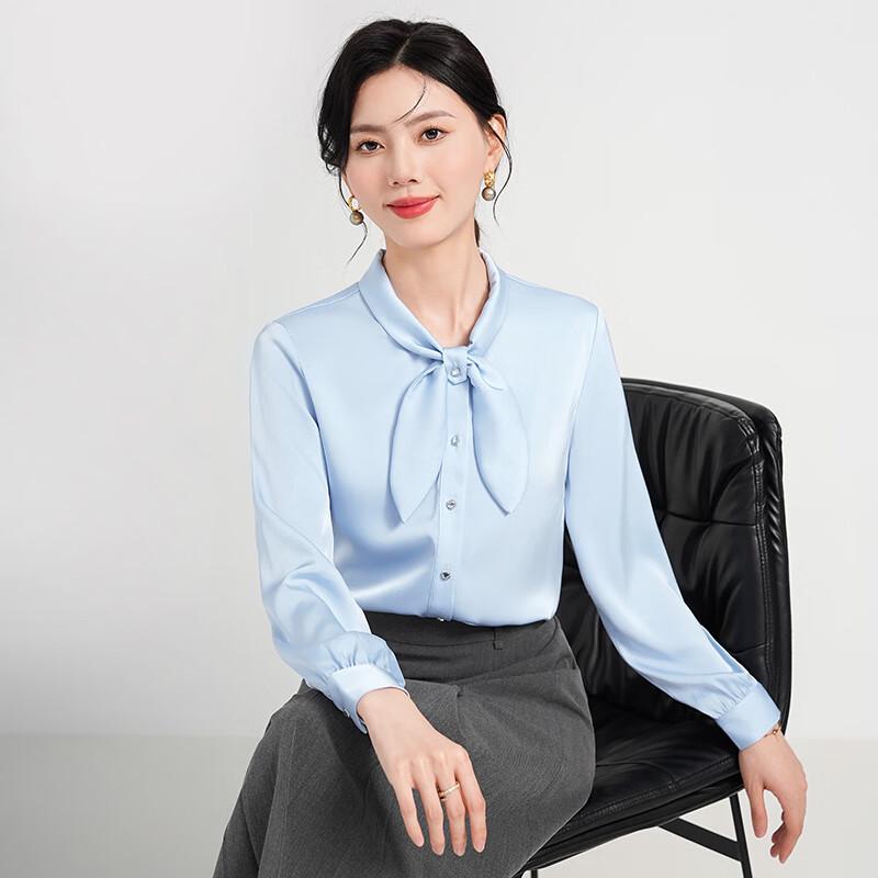 Women s Long Sleeve Rabbit Ear Business Blouse 4XL