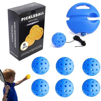Nuevo Entrenador de Pickleball individual, caja de Color Base para exteriores, paquete Pe, bolas flotantes Wei de alta elasticidad con agujeros