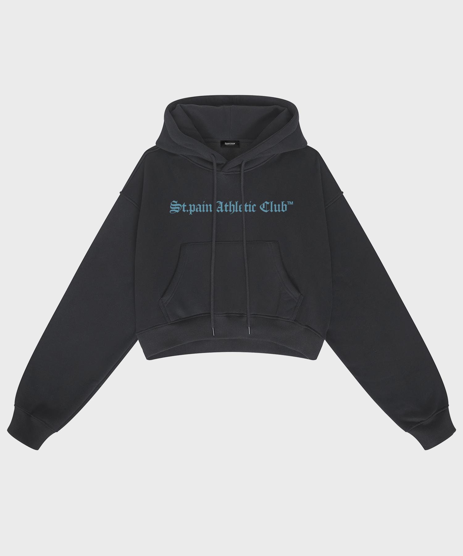 Saint Pain Sp Athletic Crop Hoodie Black Black/M