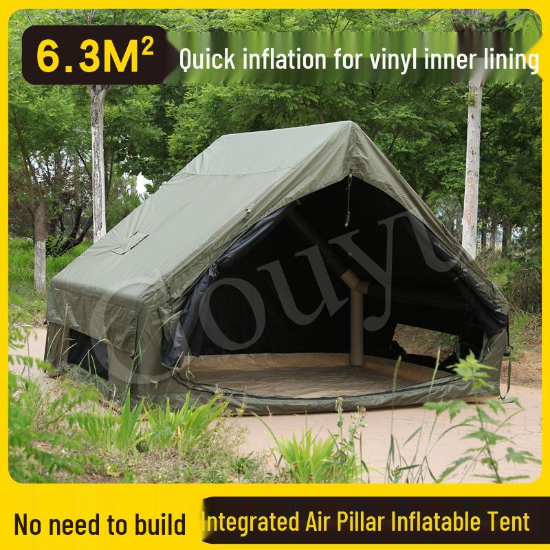 Rainproof Inflatable Camping Tent, 6 sqm, Outdoor Sunshade