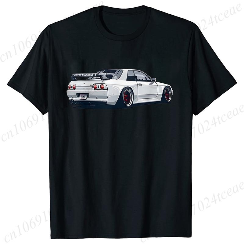 New Fashion Tees Shirt Short Sleeve Men Women Clothing Crewneck Loose Tops Japanese Car Drift Race Car R35 Graphics T-shirts