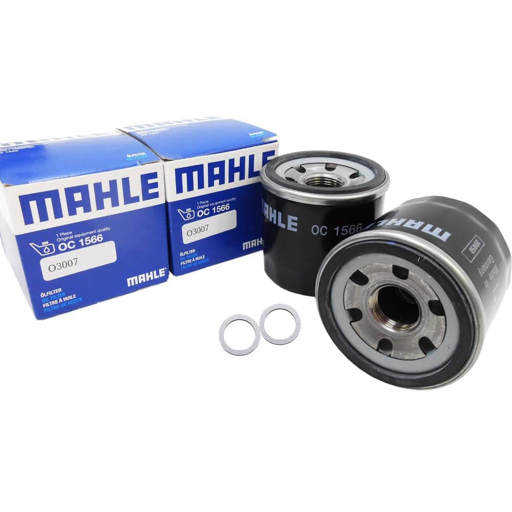 MAHLE OB303 Set of 2 Filters & 2 Drain Gaskets, Yamaha Motorcycle, M12,