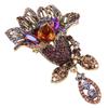 Flower Brooch Pin Elegant Exquisite Alloy Rhinestone Petal Brooch Pin for Wedding Party