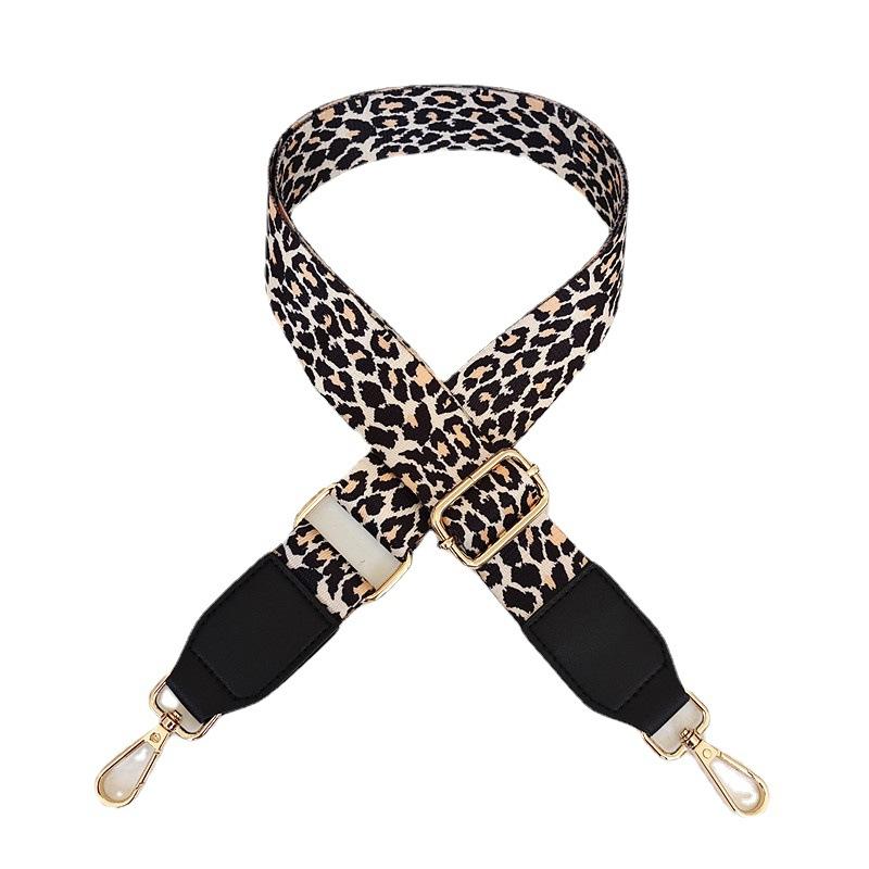 Bag Accessories 3.8 Wide Shoulder Strap Load-reducing Backpack Strap Leopard Print Bag Adjustable Leather Long Shoulder Strap