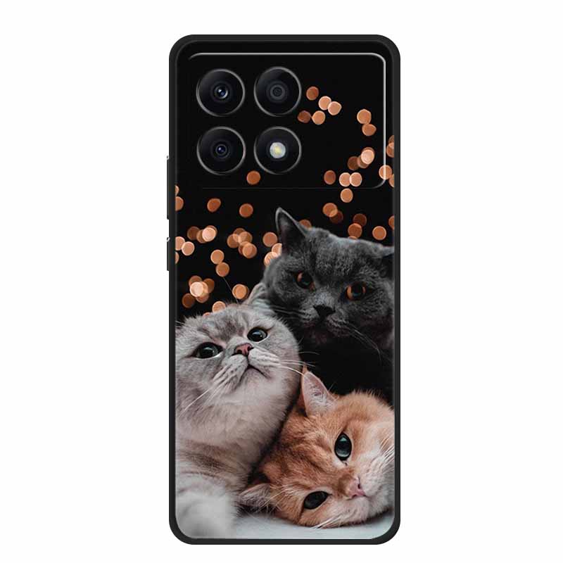 Para Xiaomi Poco X6 Pro 5G Funda Lujo TPU Silicona Trasera Fundas de Teléfono para Xiaomi Poco X6 Dibujos Animados Protector 2311DRK48I Funda