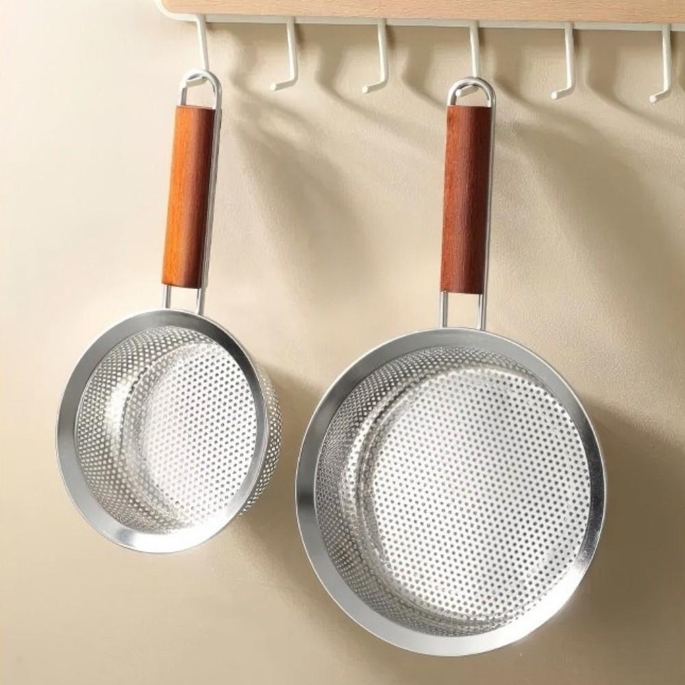 Multipurpose Mesh Skimmer Spoon Easy To Clean Stainless Steel Colander  For Kitchen Cooking