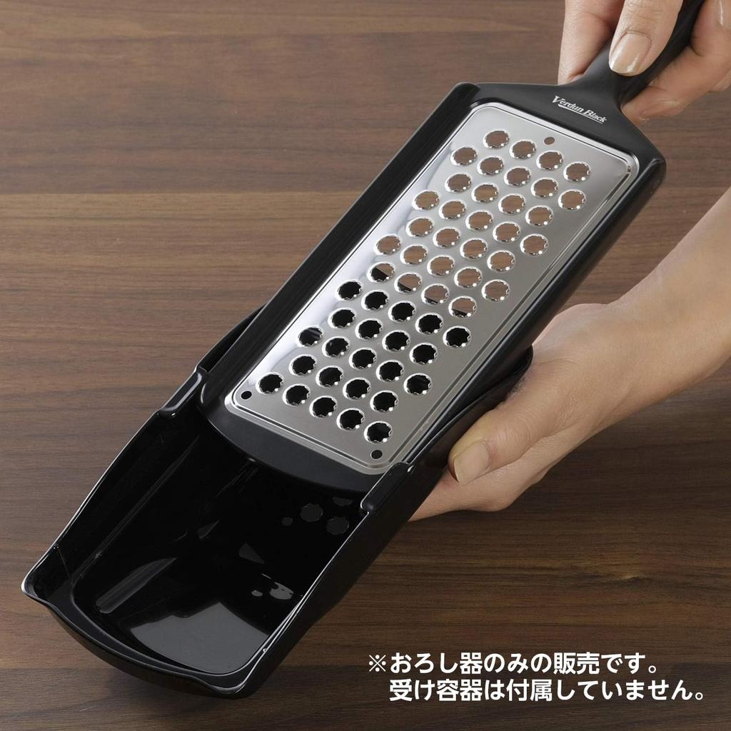 Shimomura Kogyo Antibacterial Verdun Black Stainless Steel Radish Dishwasher Made In Niigata Prefecture Japanese-made Grater, Grater, Safe, VB-609,