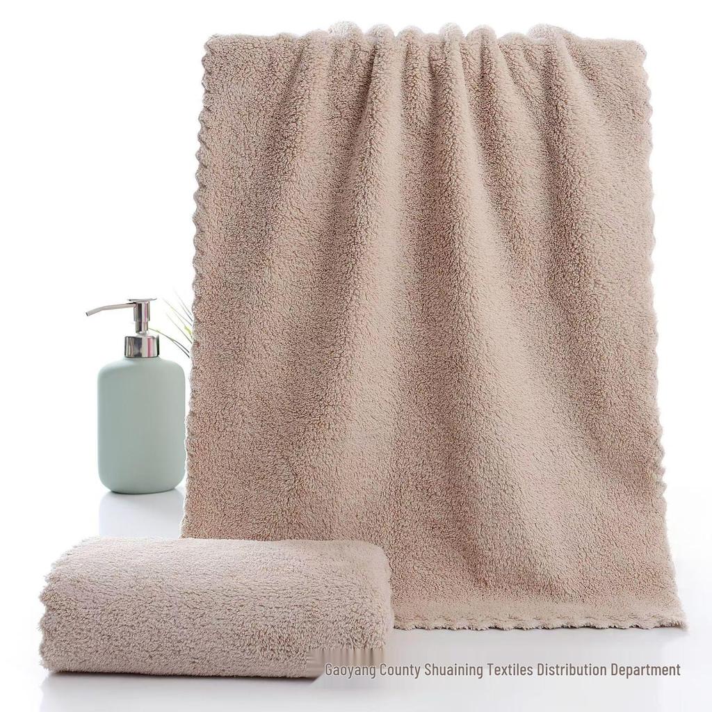 Soft Absorbent Coral Fleece Face Towel – Non-Shedding Unisex Gift for Couples