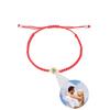 DIY Handwoven Semifinished Red Rope Bracelet Jade Thread Knitted Wrist Bangle