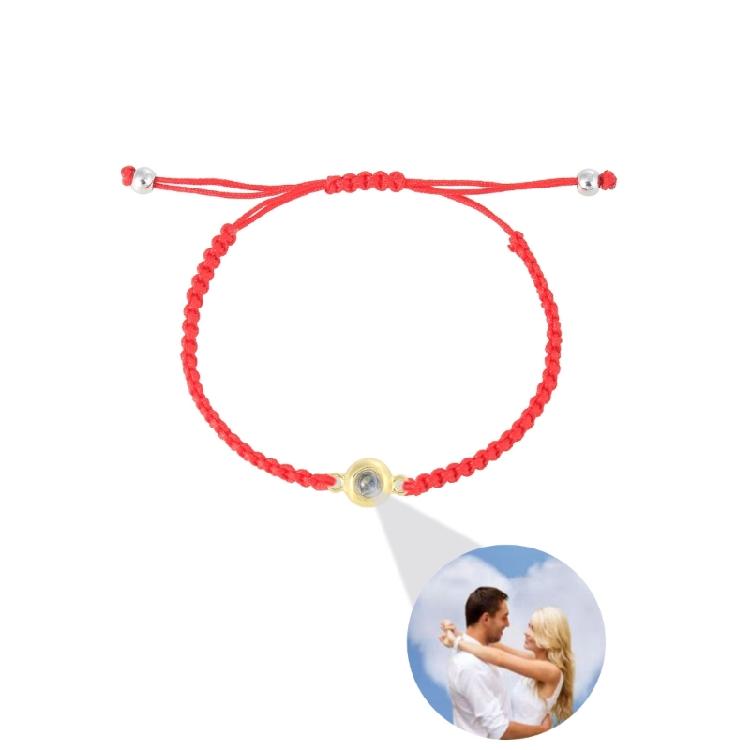 DIY Handwoven Semifinished Red Rope Bracelet Jade Thread Knitted Wrist Bangle