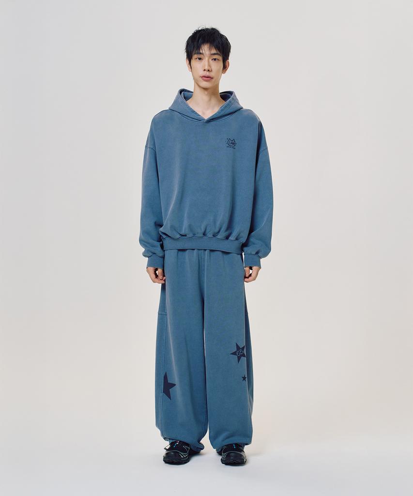 LMR Pigment Wide String Sweatpants Blue