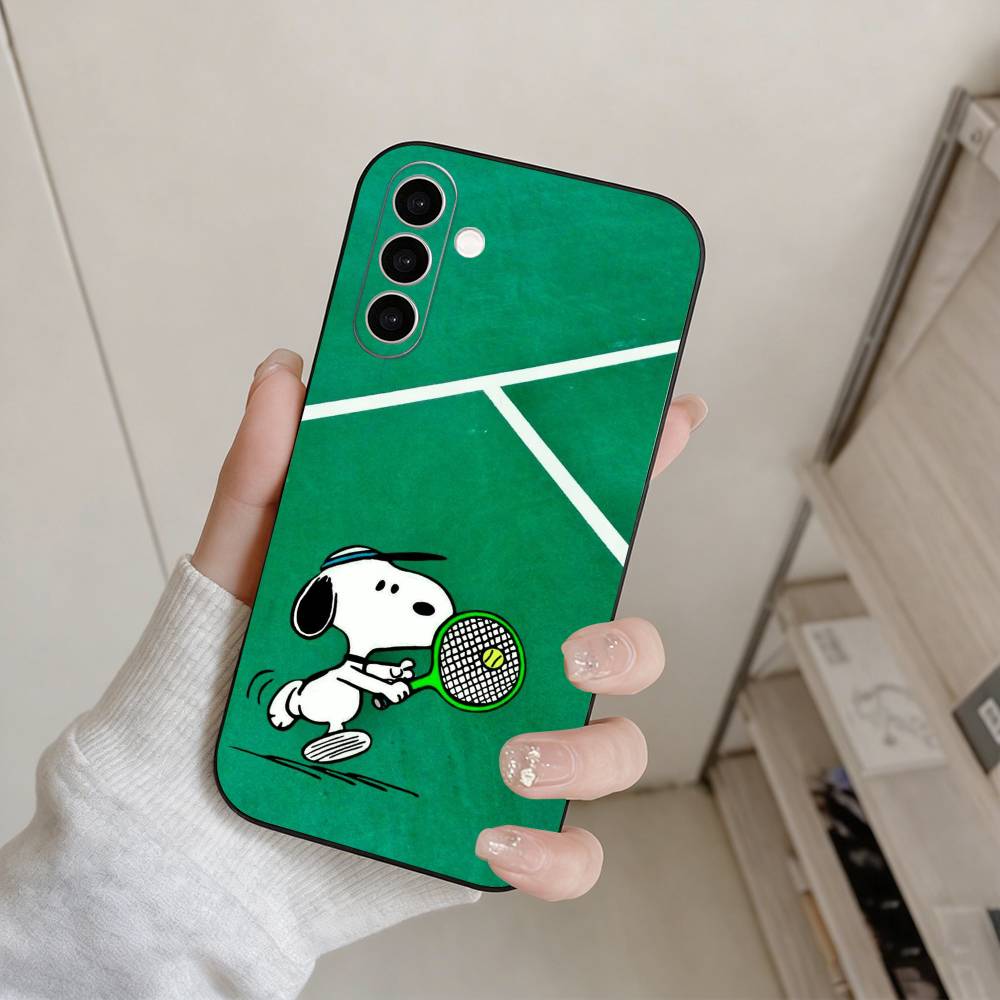 O-l Snoopy  Phone Case For Samsung Galaxy A73,A72,A71,A70,A53,A52,A51,Others Soft Black Cover