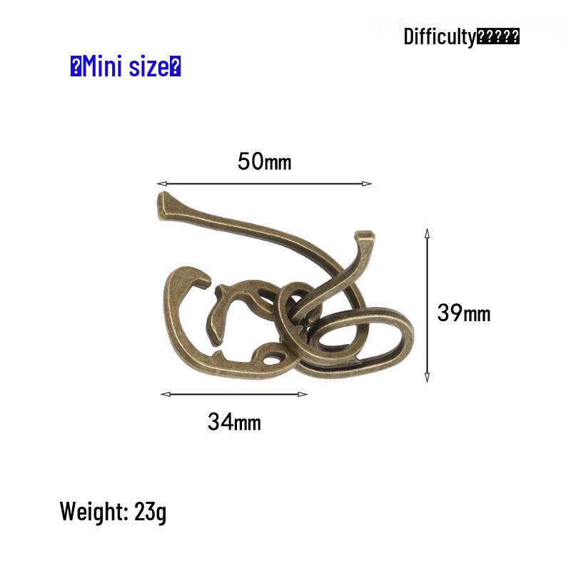 Intelligence Puzzle Zinc Alloy Disentanglement Rings - Unlock Nine Linked Rings Kongming Luban Lock Educational Toy