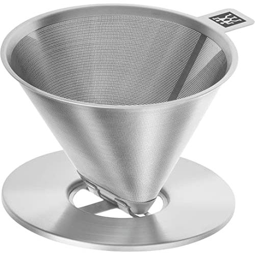 ZWILLING Stainless Steel Coffee Dripper with Paperless Filter (1-4 cups), Dishwasher Safe, Z1024-005
