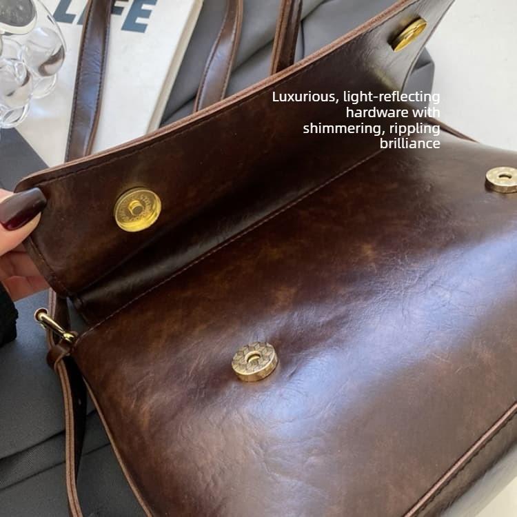 Fashion Casual Style Solid Color Square Bag Shoulder Bag