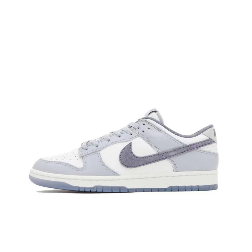 Nike Dunk Slip Resistant Abrasion Resistant Low Top Skateboard Shoes Men's Purple White Gray FJ4188-100(Team188-)