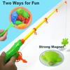 Magnetic Fishing Game Bath Toys for Kids with Poles Nets and 40 Floating Ocean Animals
