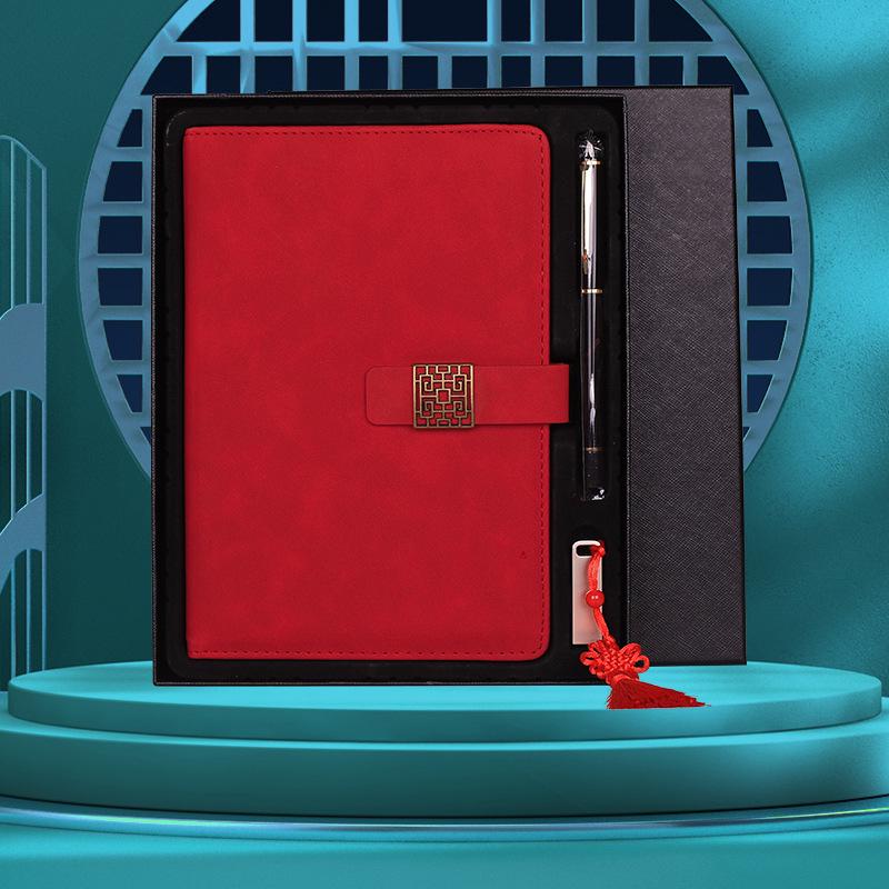 Custom A5 Chinese Style Office Notebook Gift Set with Logo